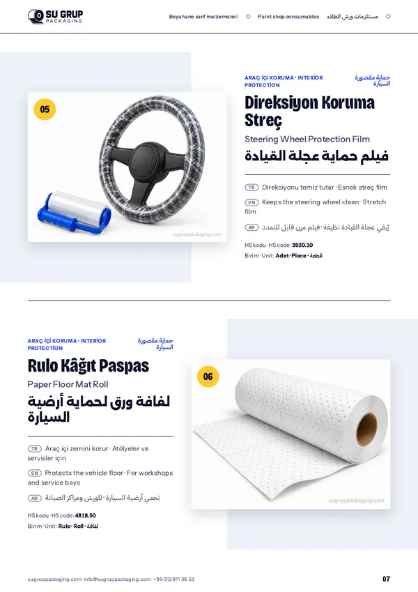 Boyahane ürünleri kataloğu · 7